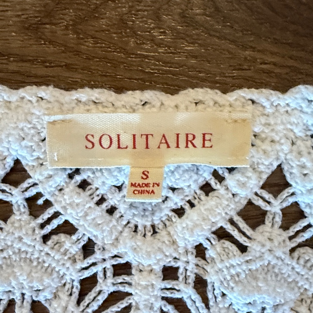 Solitaire Ivory Crochet Pattern sweater - Picture 4 of 10